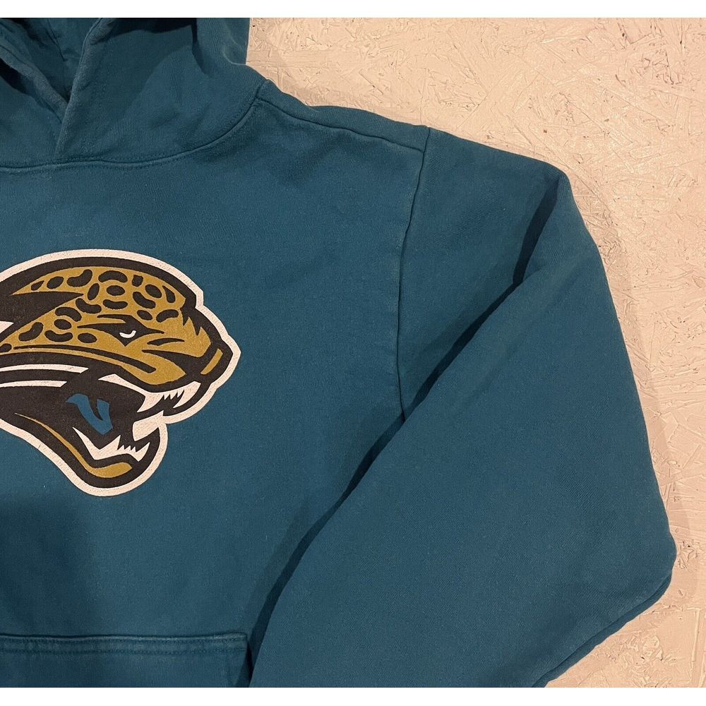 Vintage Y2K NFL Jacksonville Jaguars Teal Blue Hoodie Sweatshirt Youth L - Picture 5 of 9